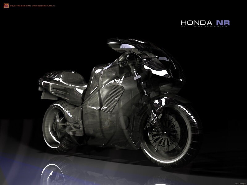 Futuristic Honda NR motorcycle