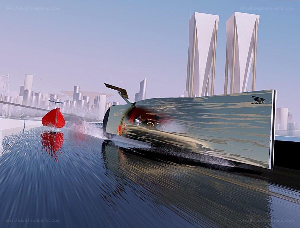 futuristic Honda watercraft