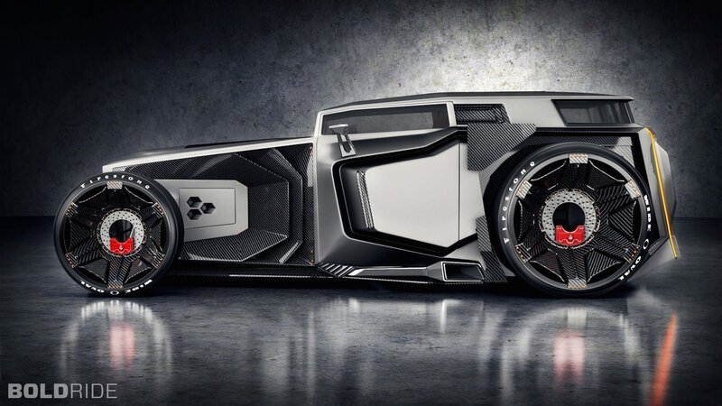 Futuristic Hot Rod Car