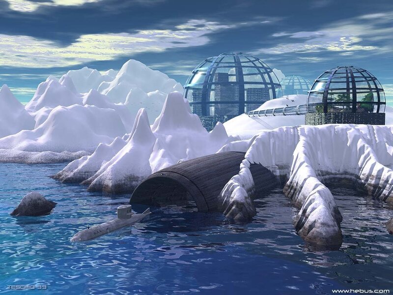 futuristic ice base