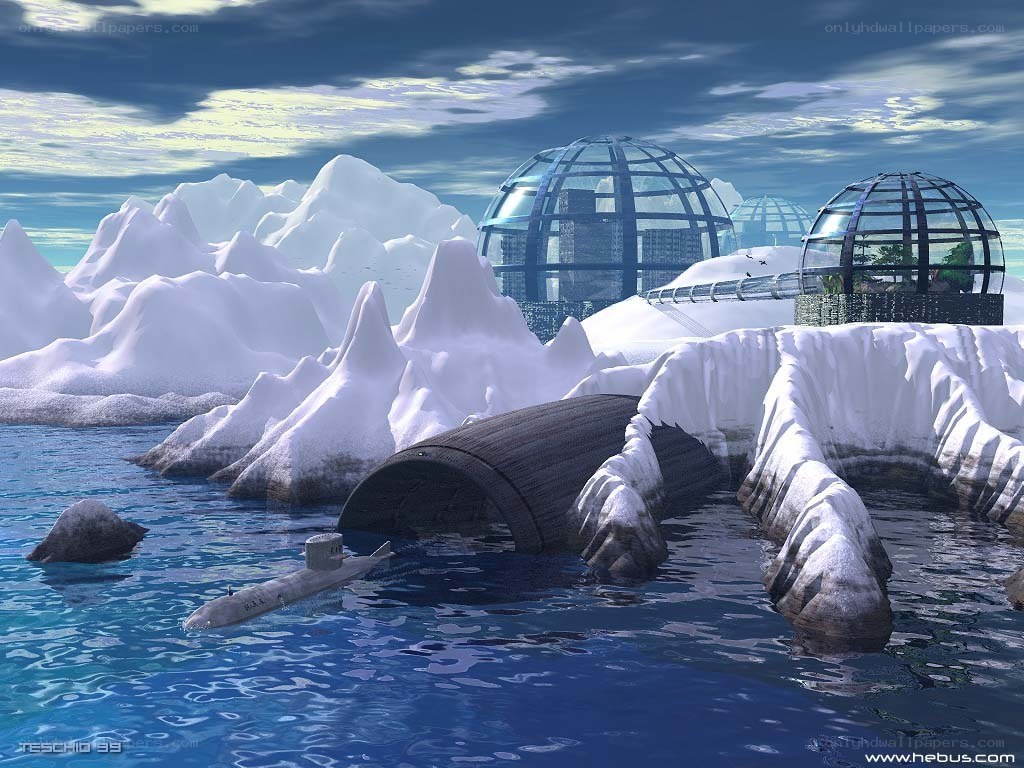 futuristic ice base