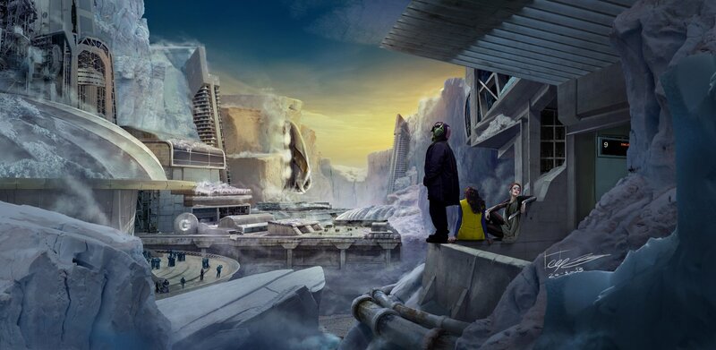 futuristic ice city concept