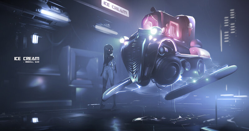 Futuristic Ice Cream Truck