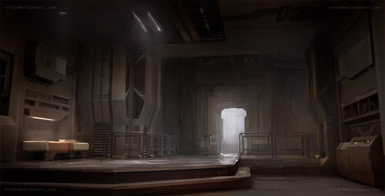 futuristic industrial chamber