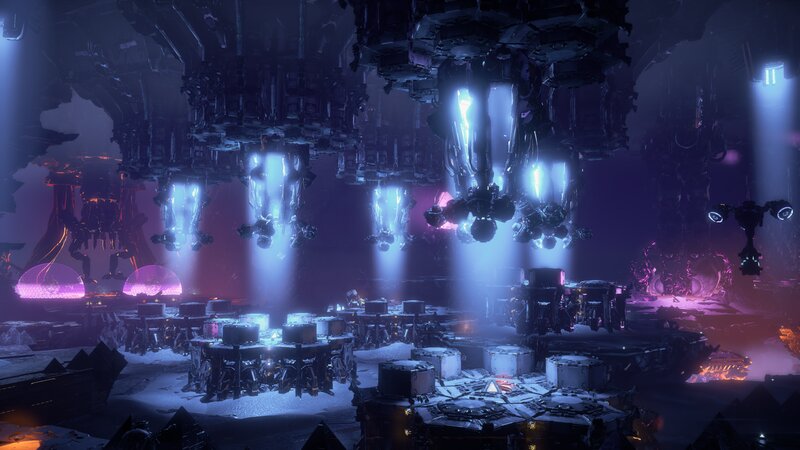 Futuristic Industrial Chamber — Purple