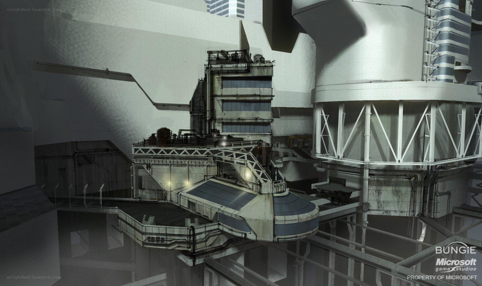 futuristic industrial complex
