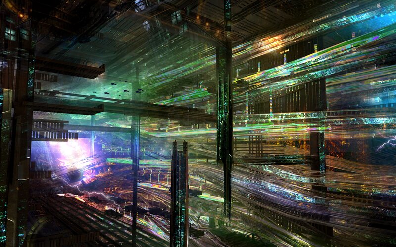 futuristic industrial complex