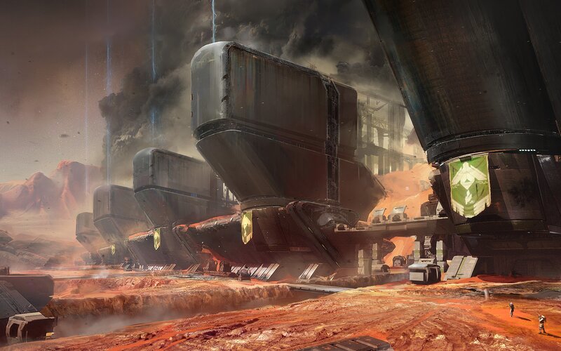 Futuristic industrial complex