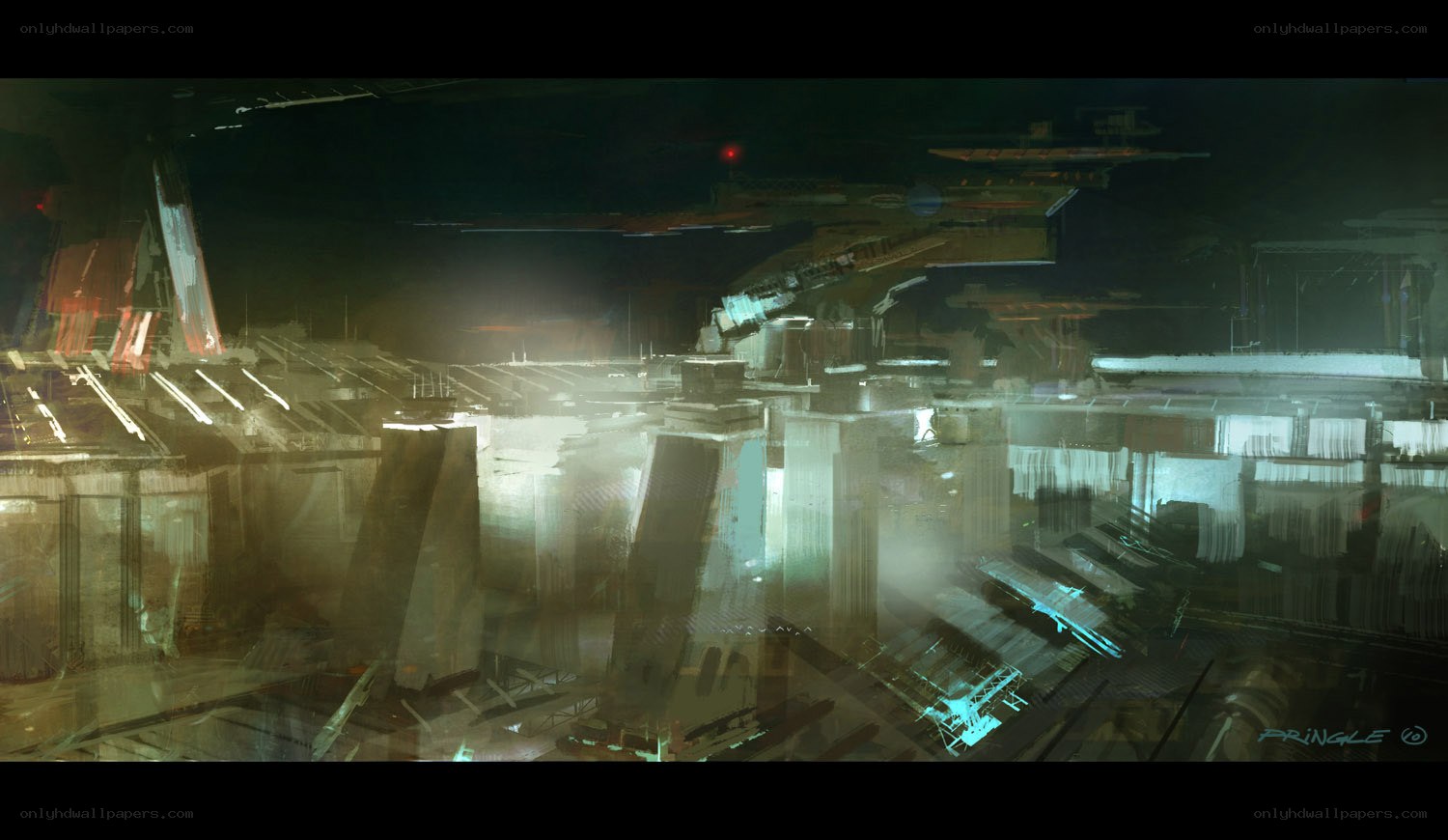 futuristic industrial complex
