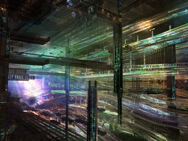 Futuristic Industrial Complex — Green