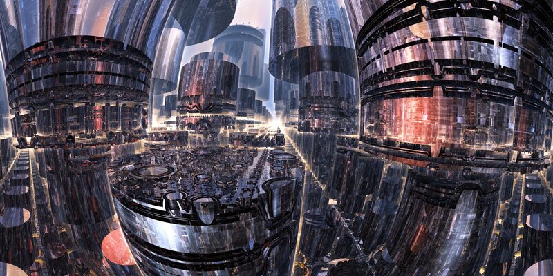 Futuristic Industrial Complex — Silver
