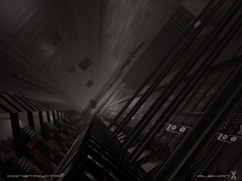 Futuristic Industrial Corridor — Black, Dramatic, 3d Render