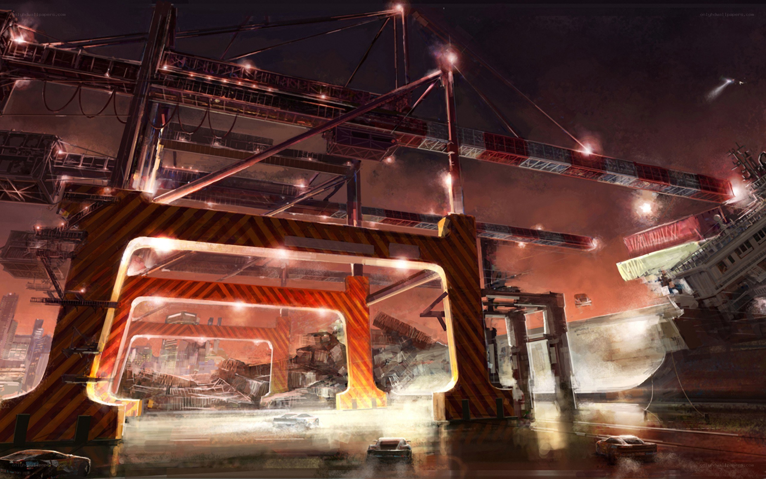 futuristic industrial disaster