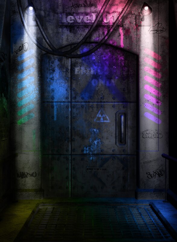futuristic industrial door