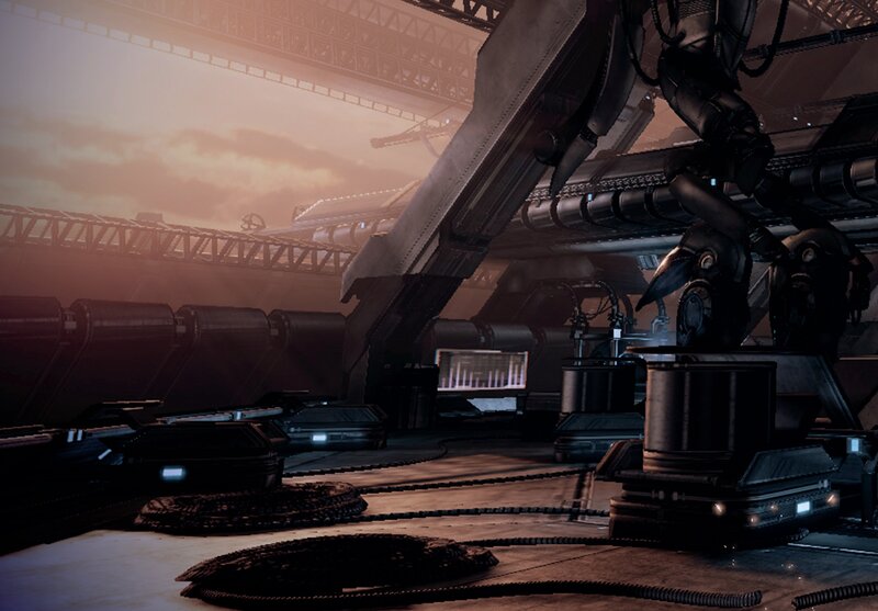 futuristic industrial facility