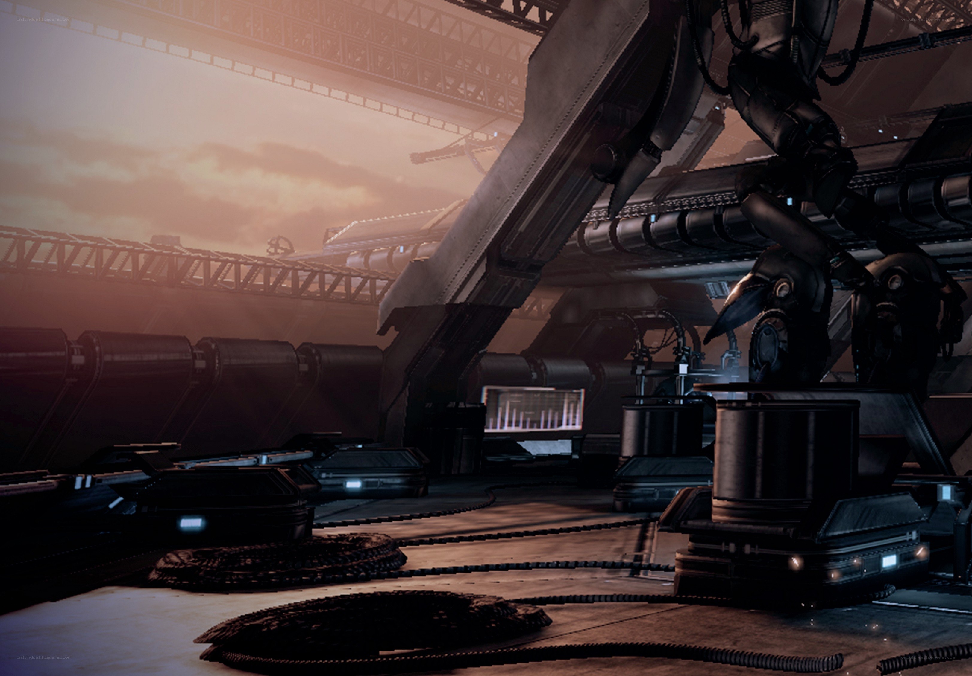 futuristic industrial facility