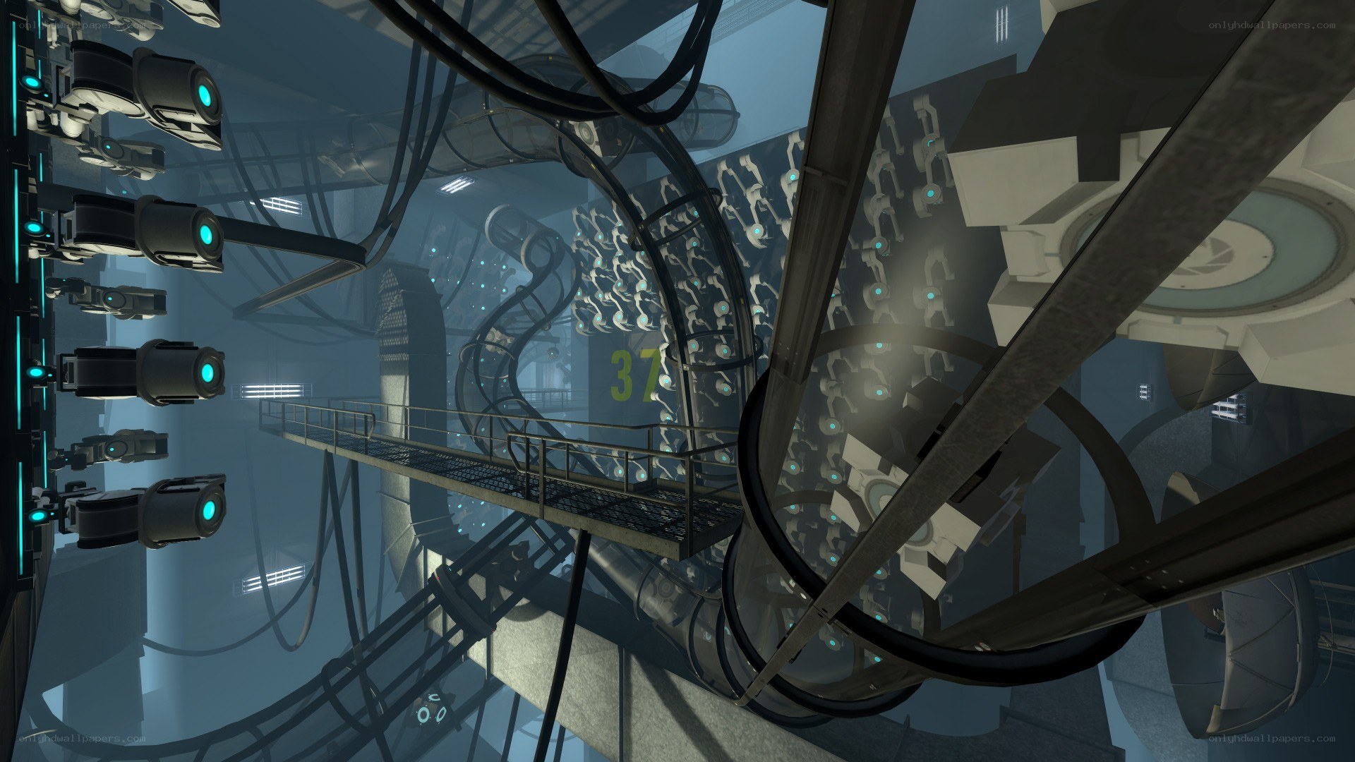 futuristic industrial facility