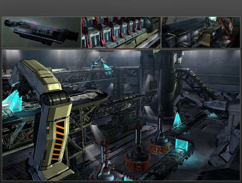 Futuristic Industrial Facility — Gray, Dramatic