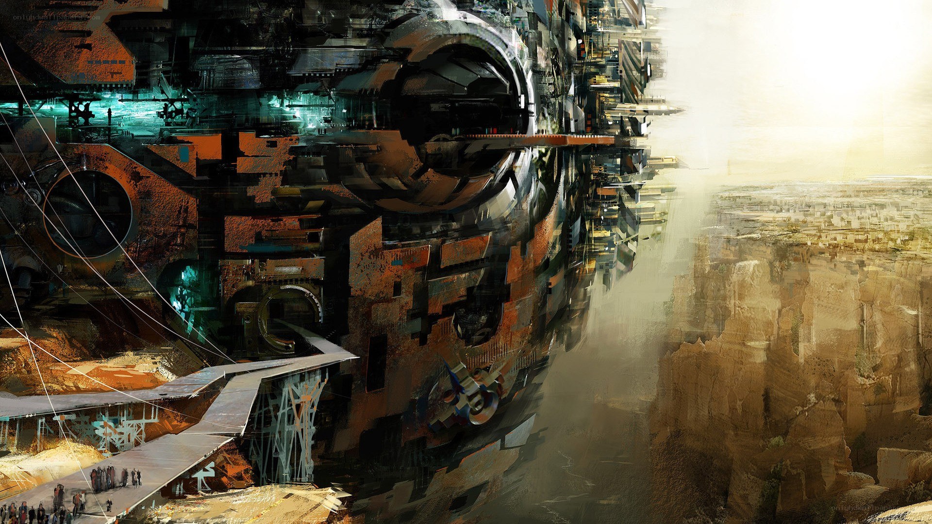 futuristic industrial landscape