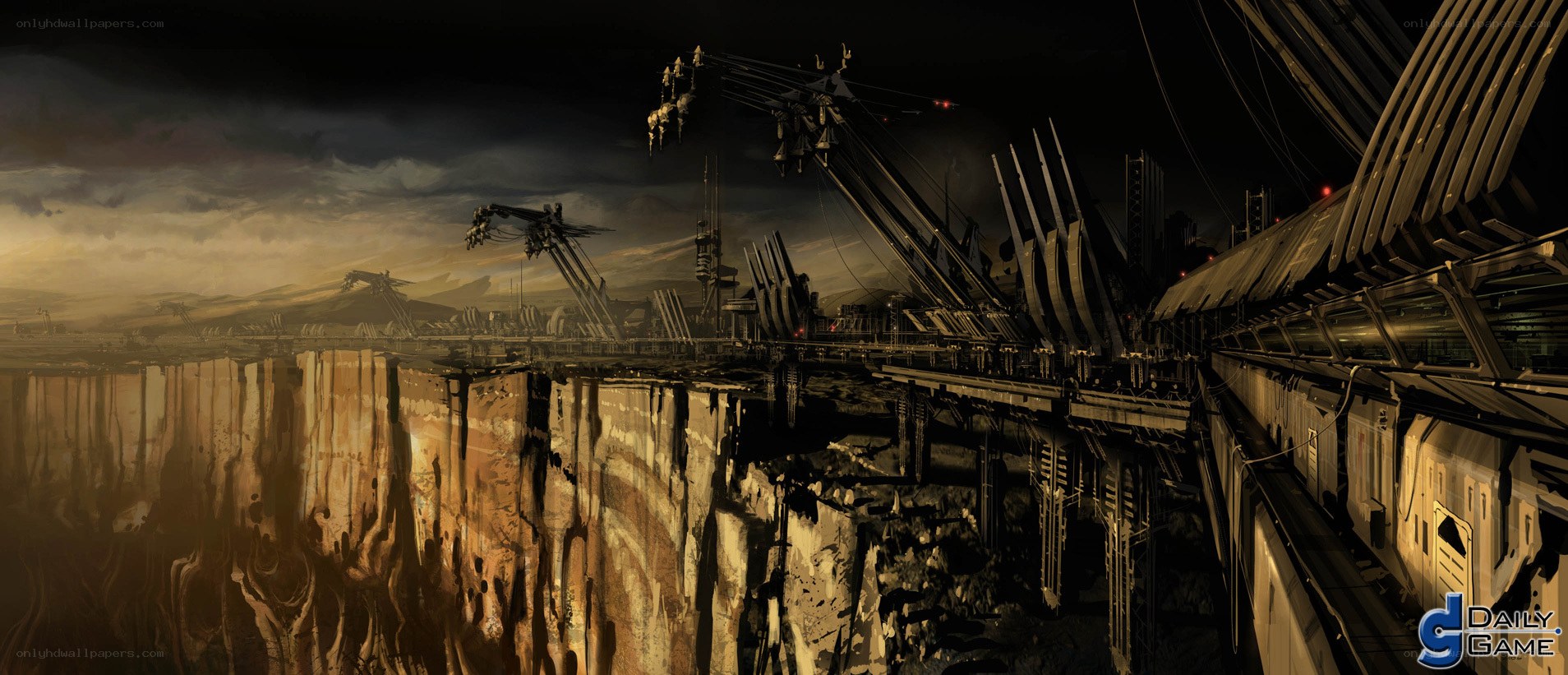 futuristic industrial landscape