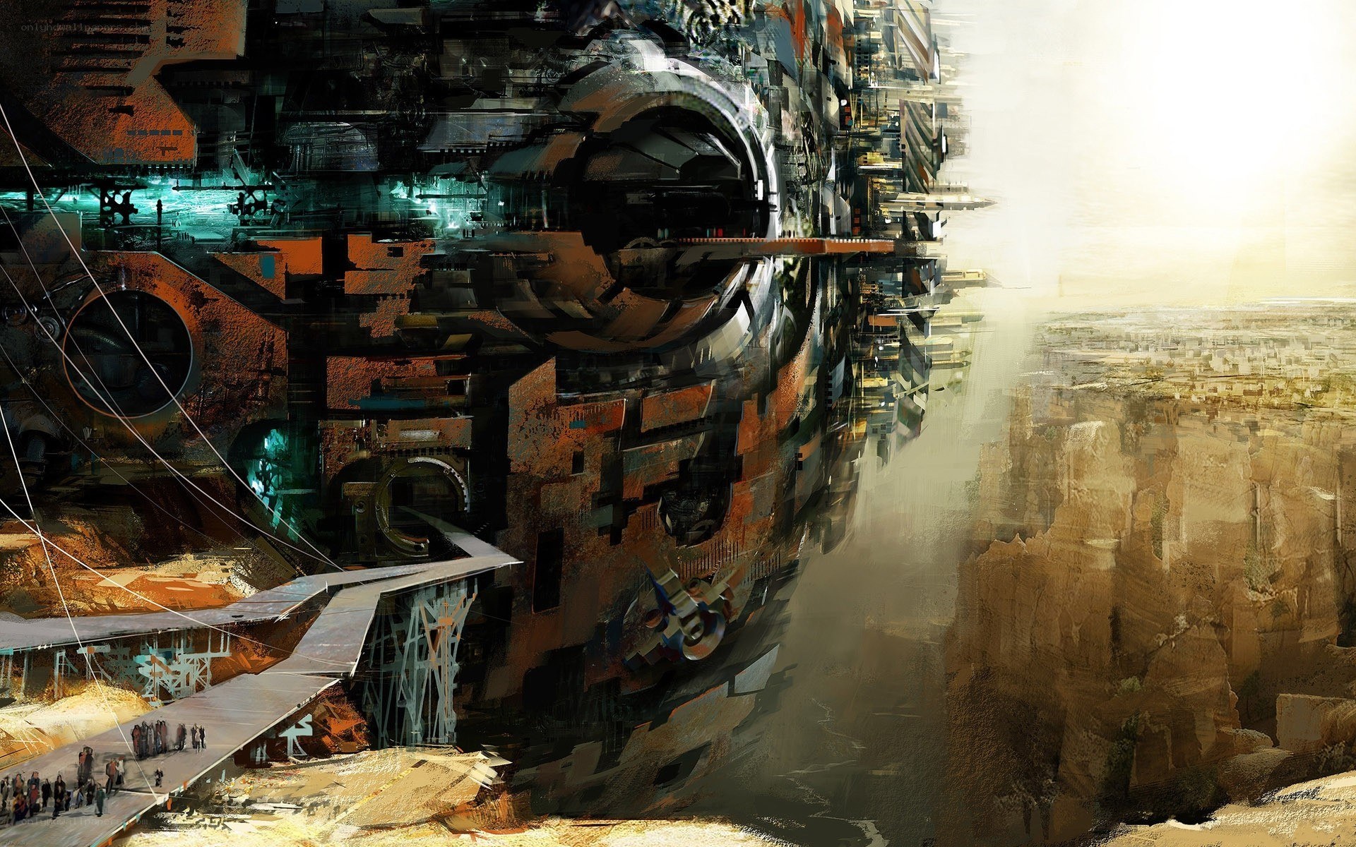 futuristic industrial landscape