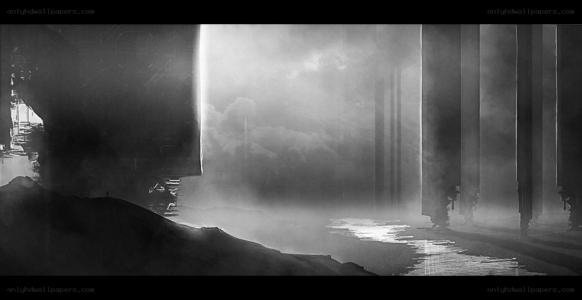 futuristic industrial landscape
