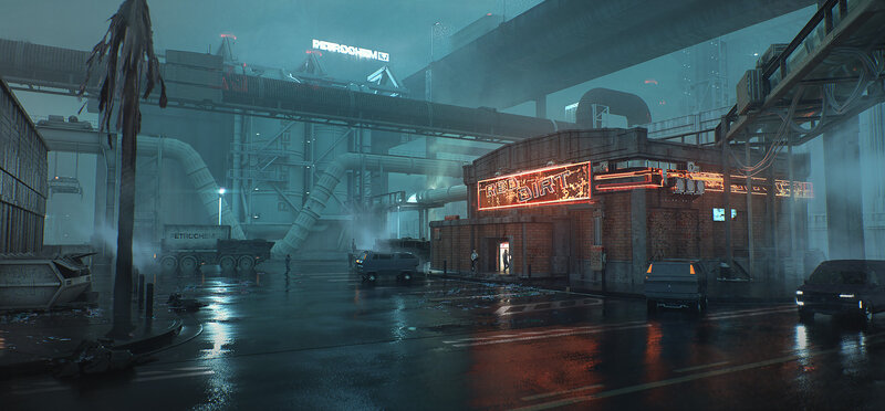 Futuristic Industrial Street