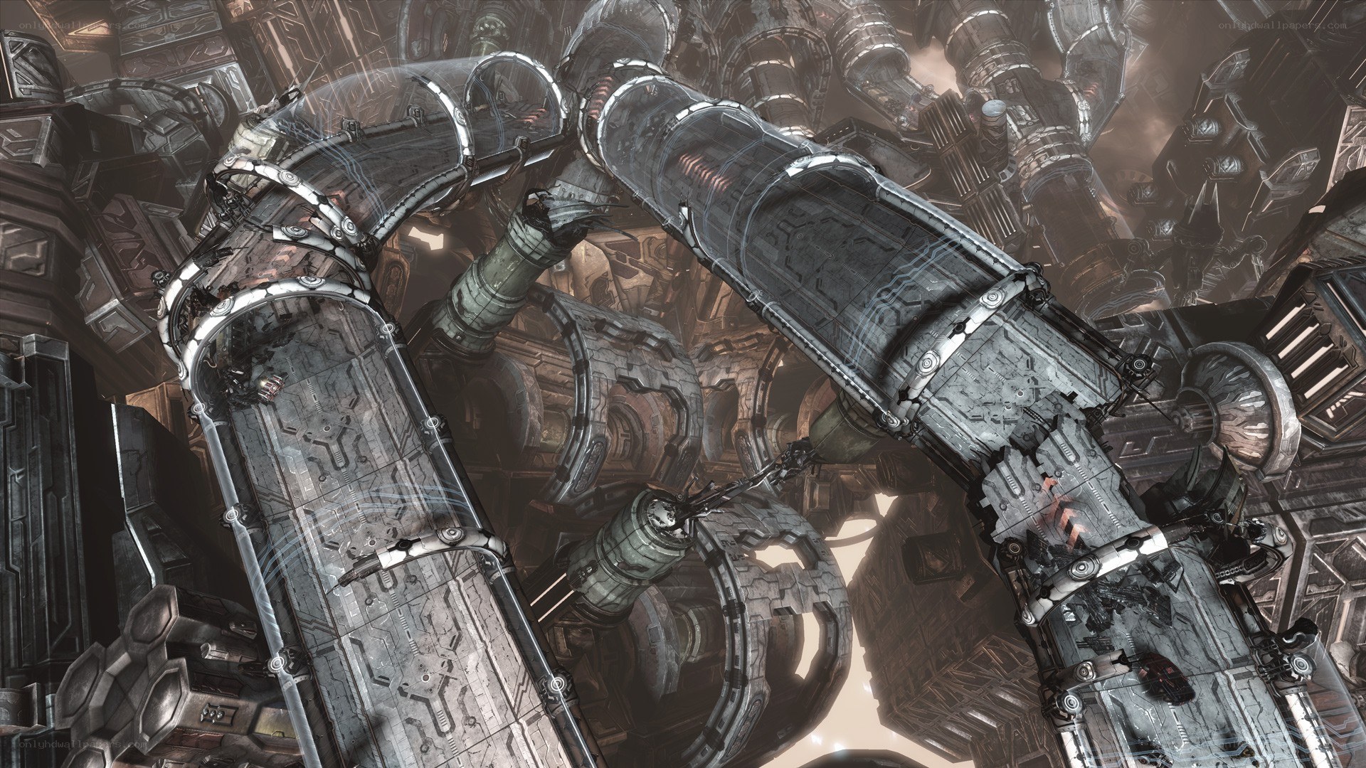 futuristic industrial structure