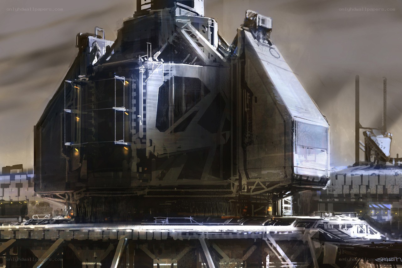 futuristic industrial structure