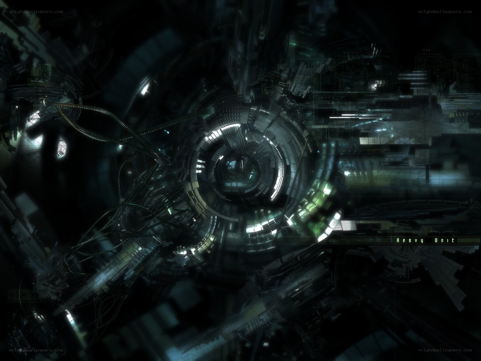 futuristic industrial tunnel