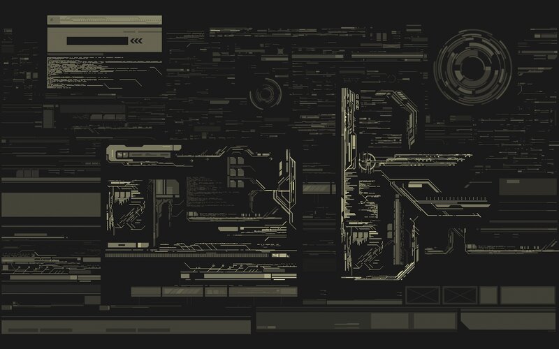 Futuristic Interface Design — Black, Technological