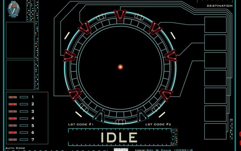 futuristic interface display