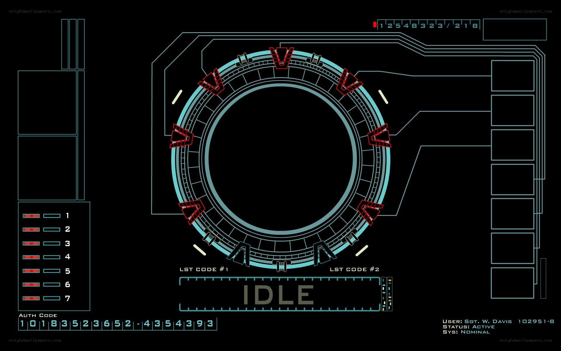 futuristic interface display