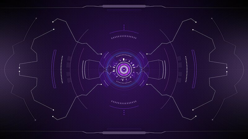 Futuristic Interface Display — Purple, Technological