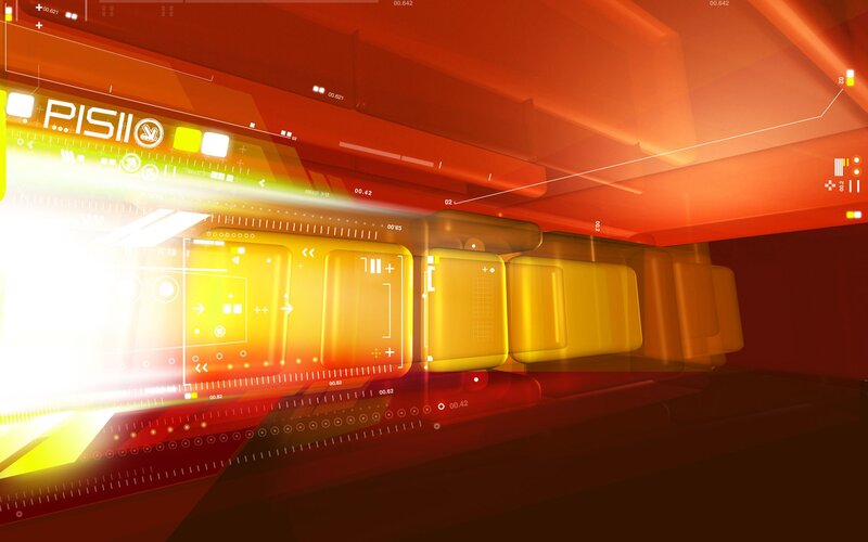 Futuristic Interface Display — Red, Technological