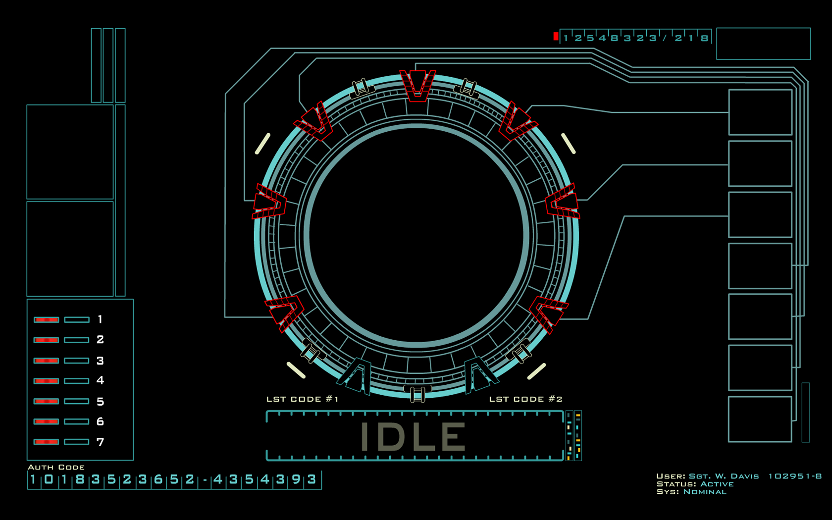 futuristic interface display