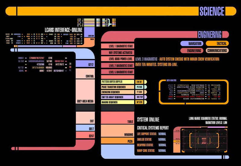 Futuristic Interface Screen — Black