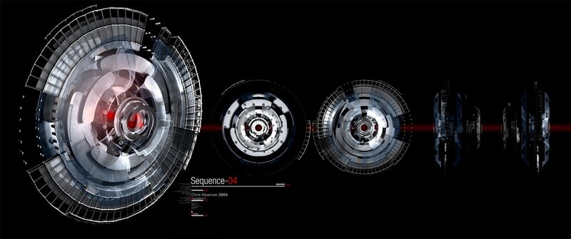 futuristic interface sequence