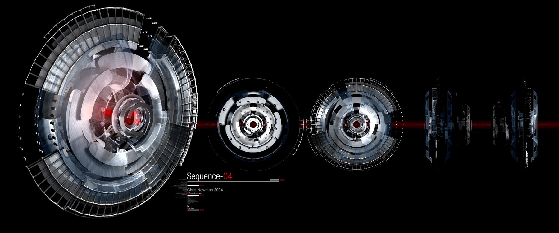 futuristic interface sequence