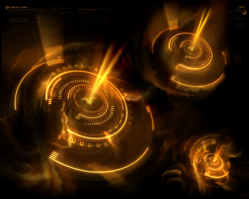 futuristic interface with glowing elements