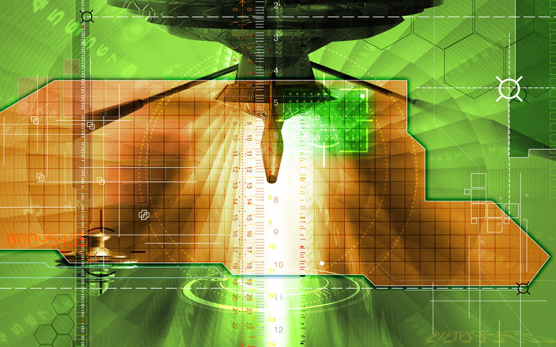 futuristic interface with targeting system