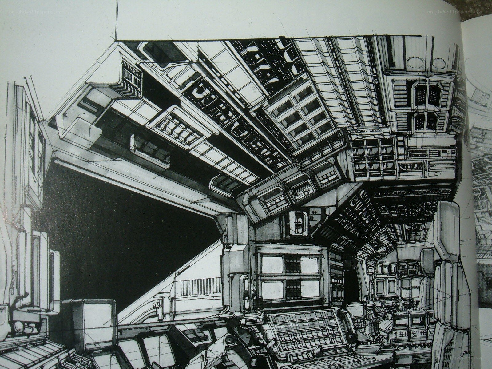 futuristic interior concept art