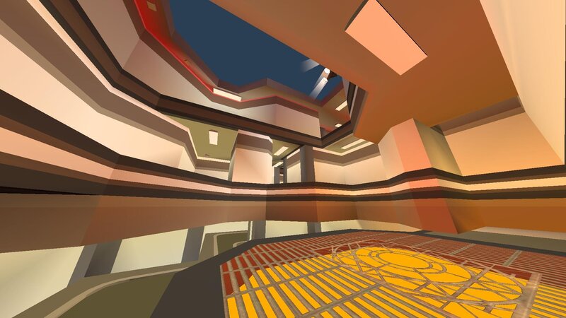 futuristic interior corridor