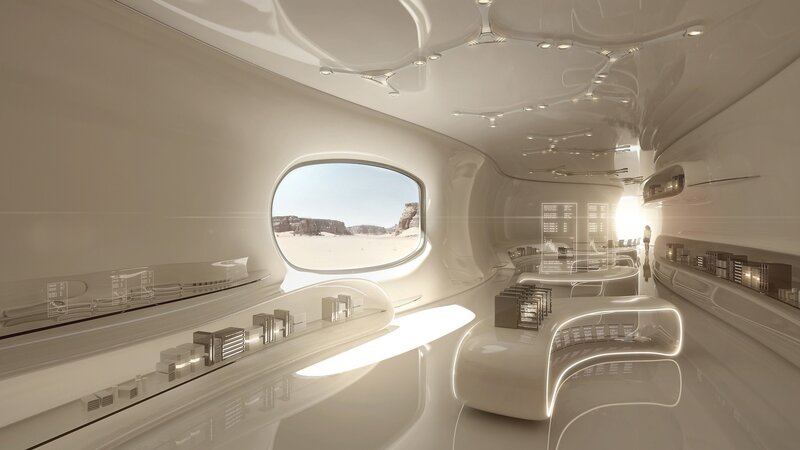 Futuristic Interior Room — White, Serene, Afternoon