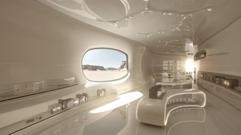 Futuristic Interior Room — White