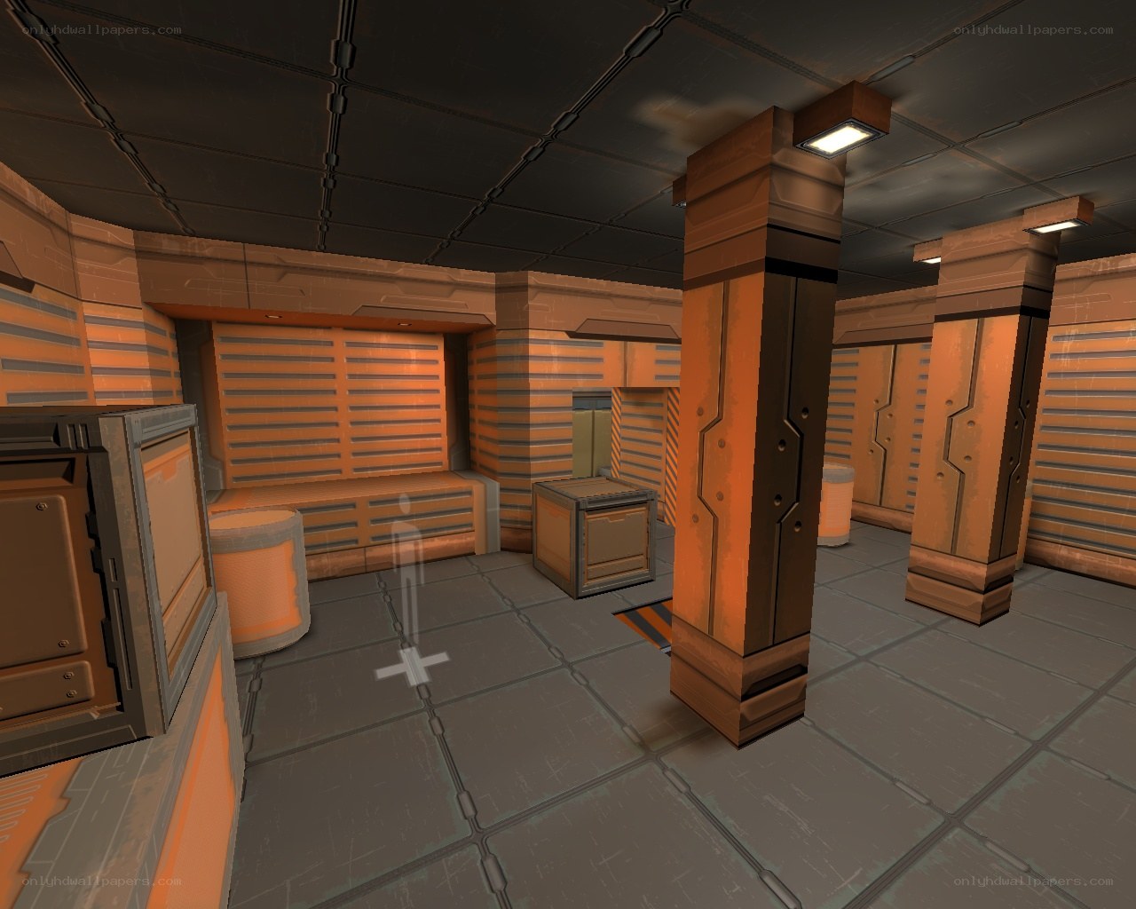 futuristic interior room