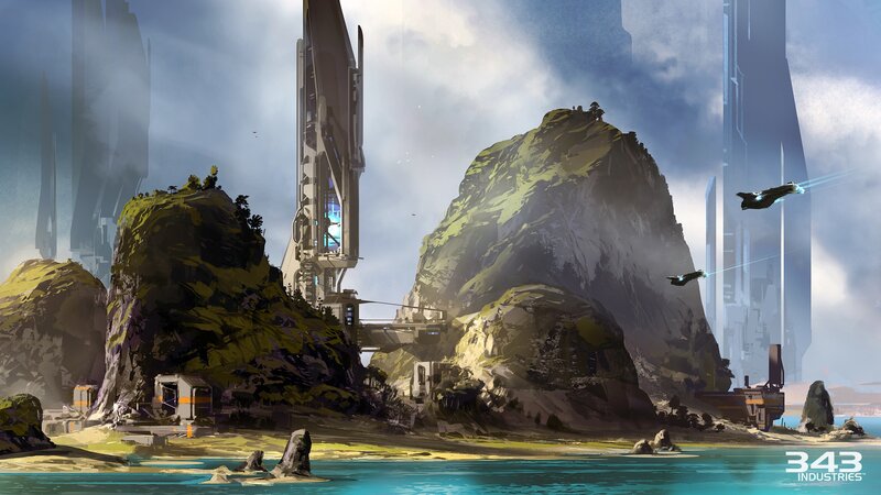 Futuristic Island Base