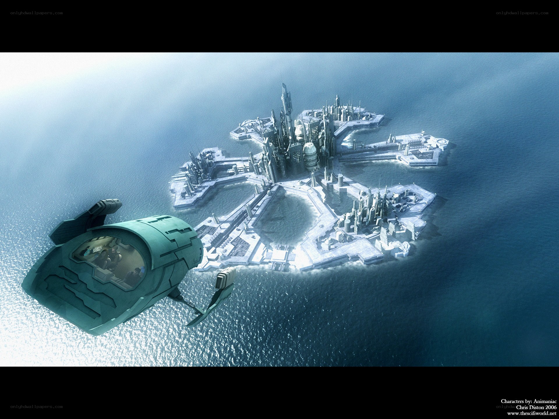 futuristic island city