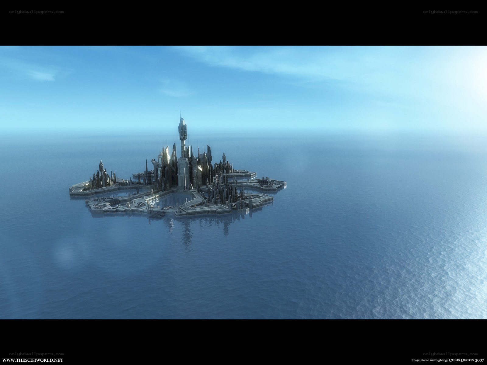 futuristic island city