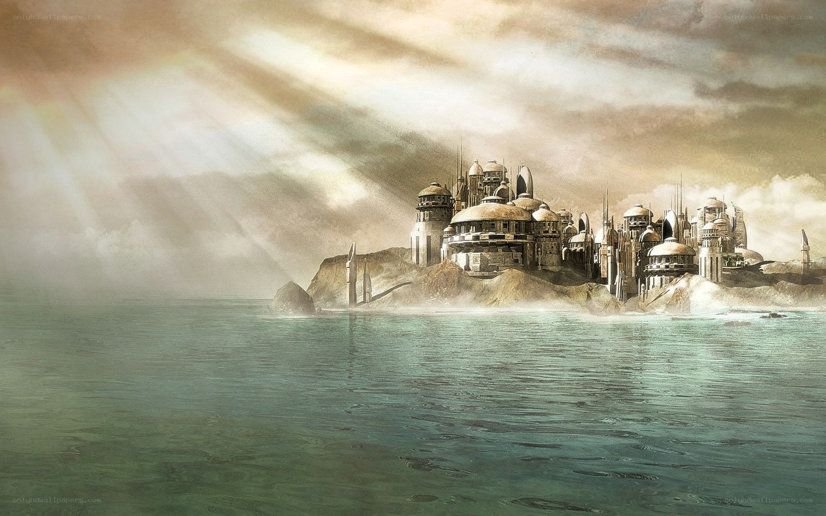 futuristic island city